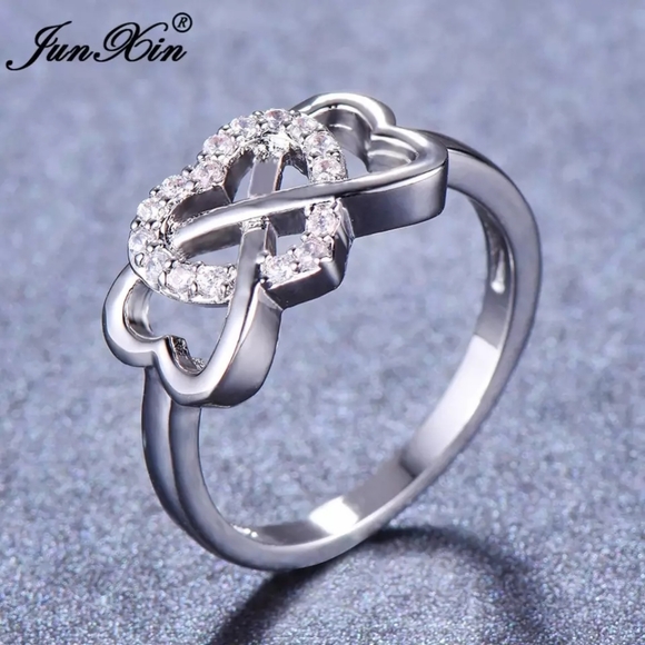 Junxin small infinity heart ring - Picture 1 of 5